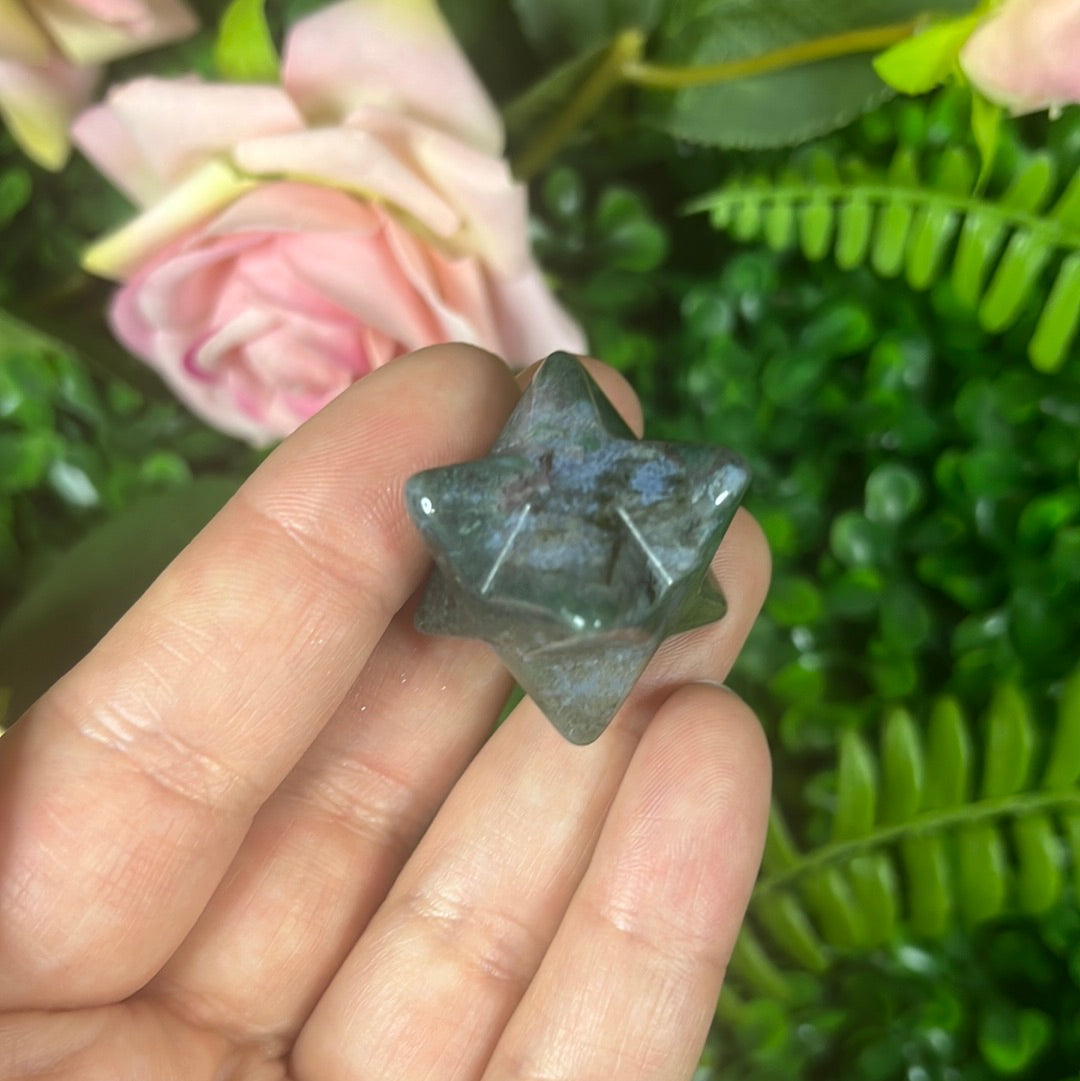Moss Agate Merkabah