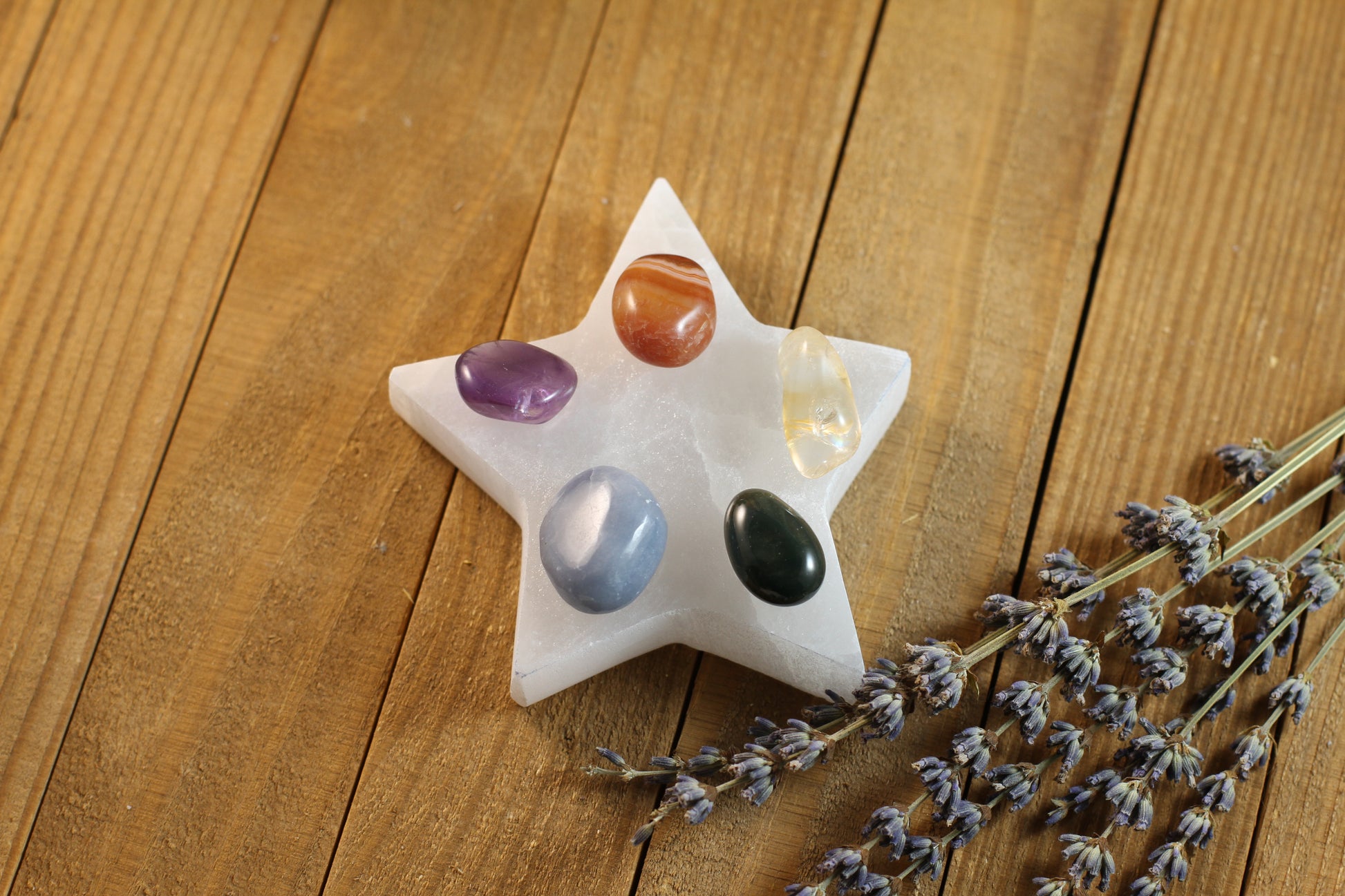 Selenite Star Charging Plates