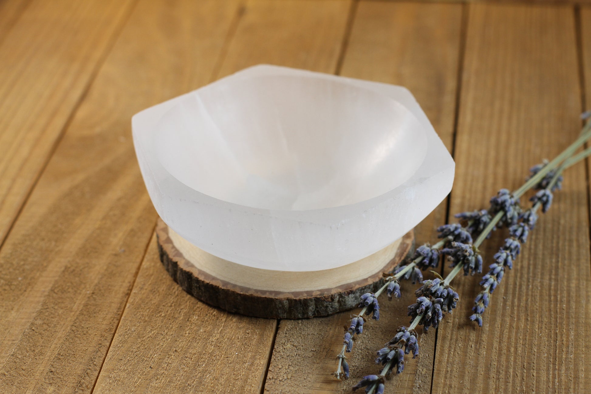 Selenite Hexagon Bowl