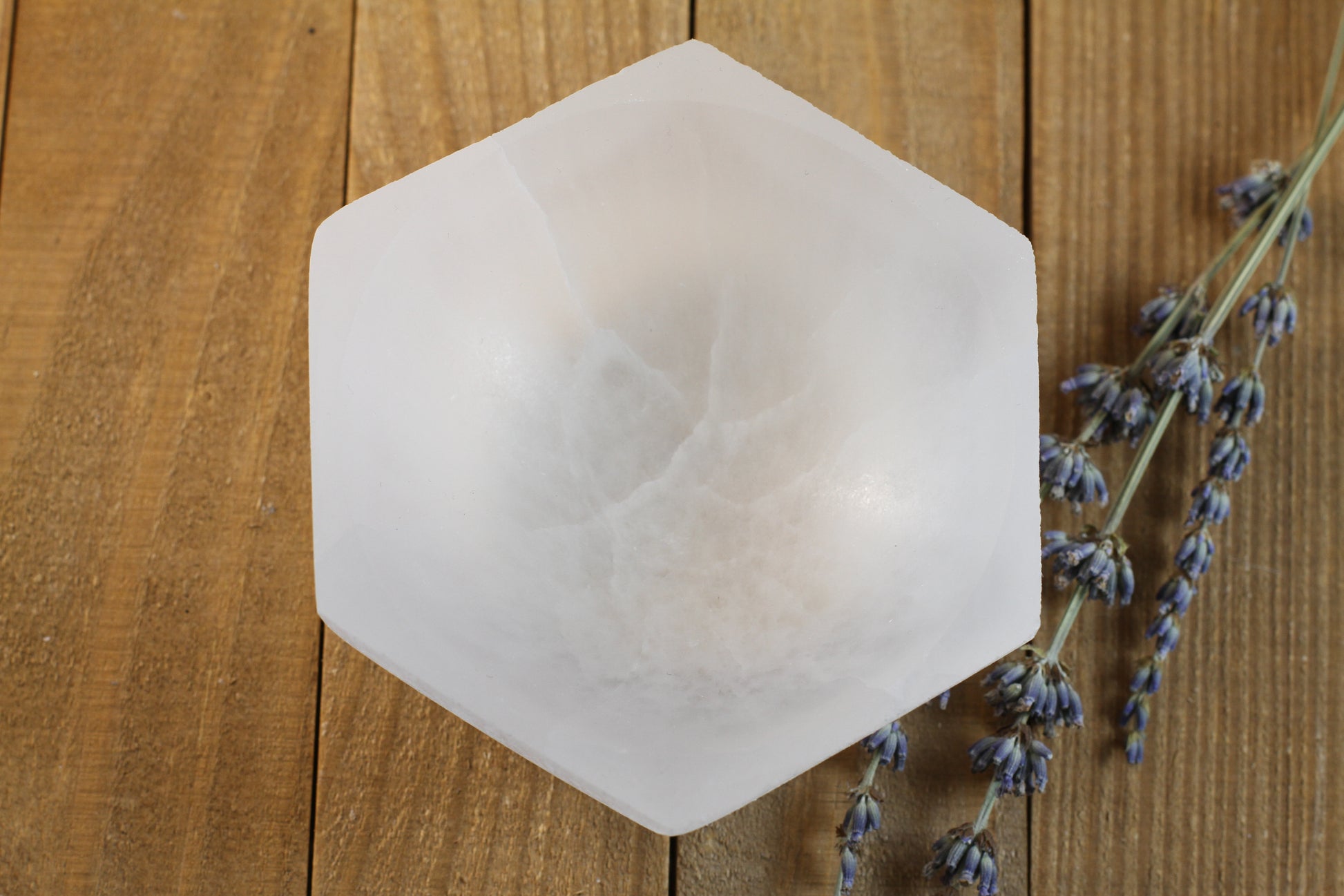 Selenite Hexagon Bowl