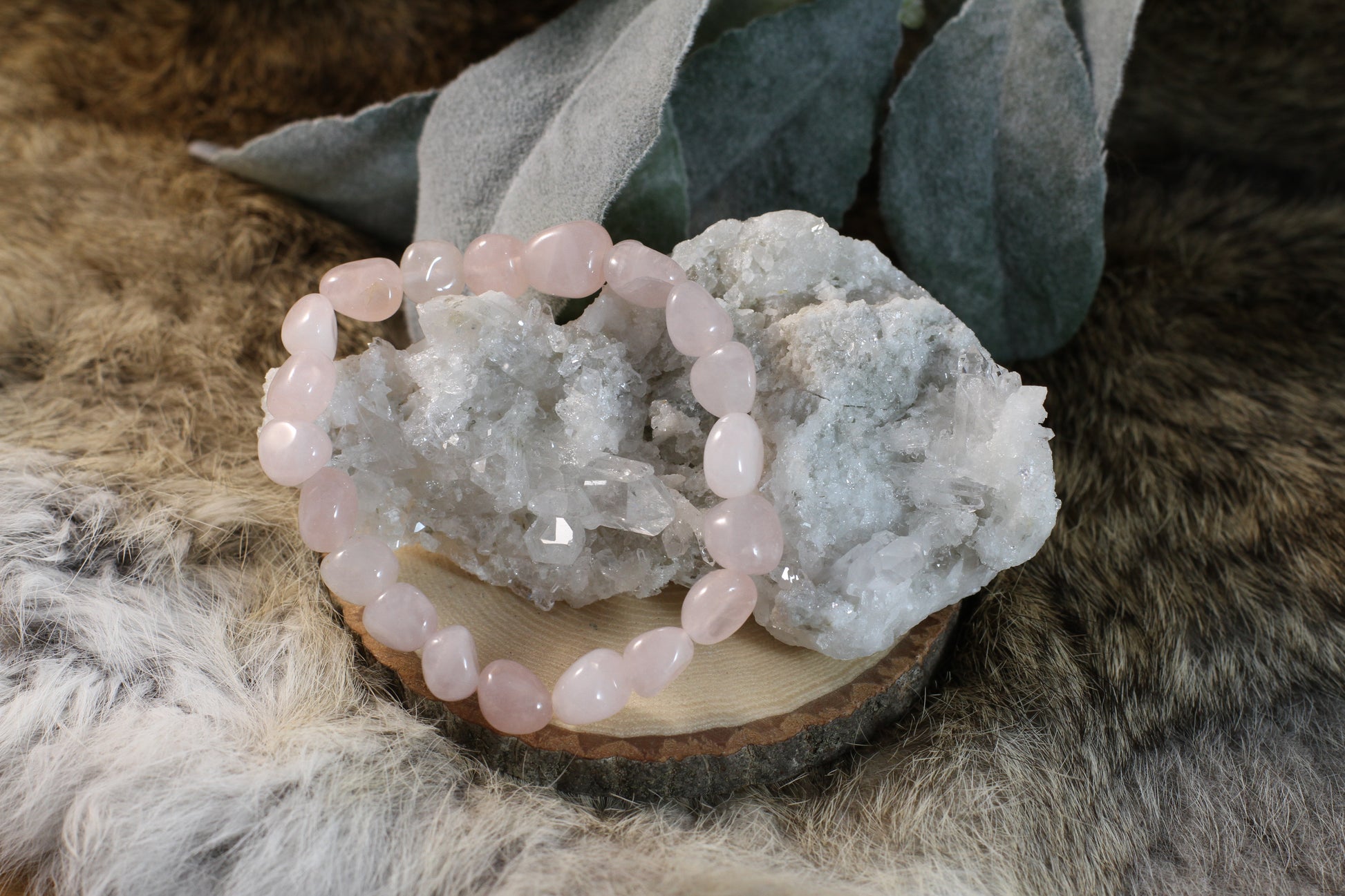 Rose Quartz Nugget Bracelet