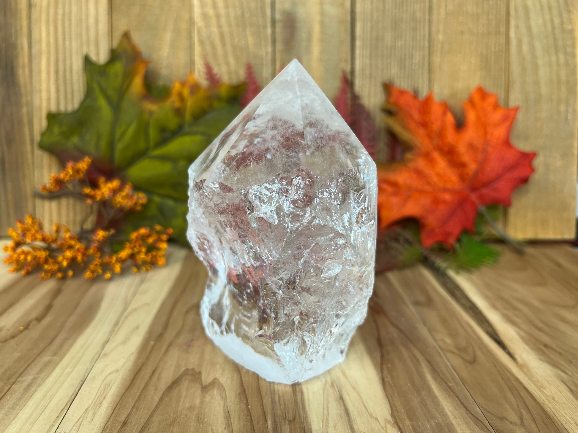 Clear Quartz Top Polished Tower