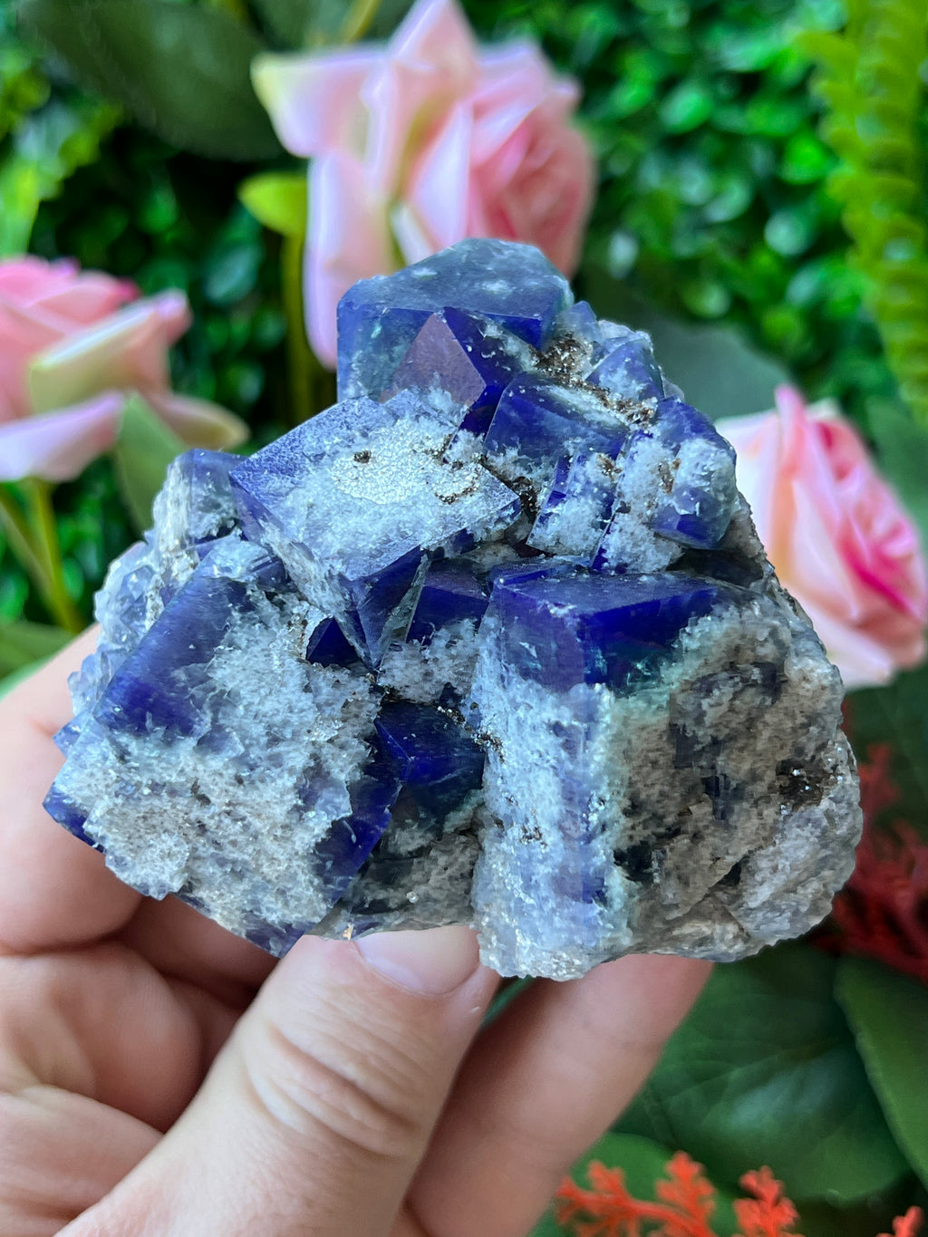 Fluorite (Color Change) w/ Quartz - Super Nova Pocket
