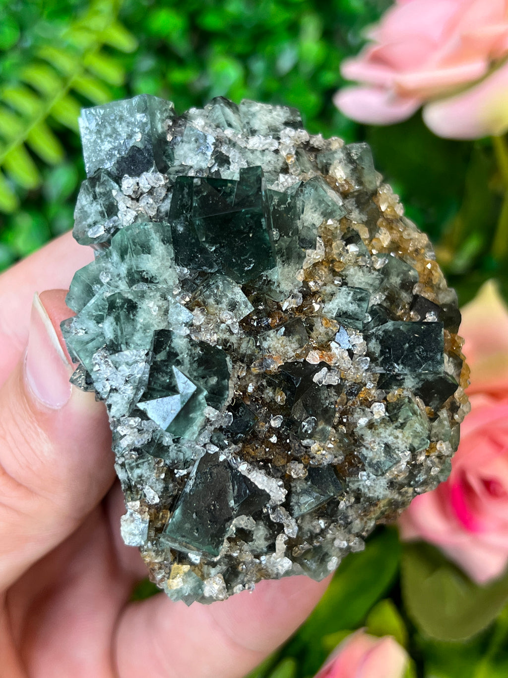 Fluorite (Color Change) w/ Quartz