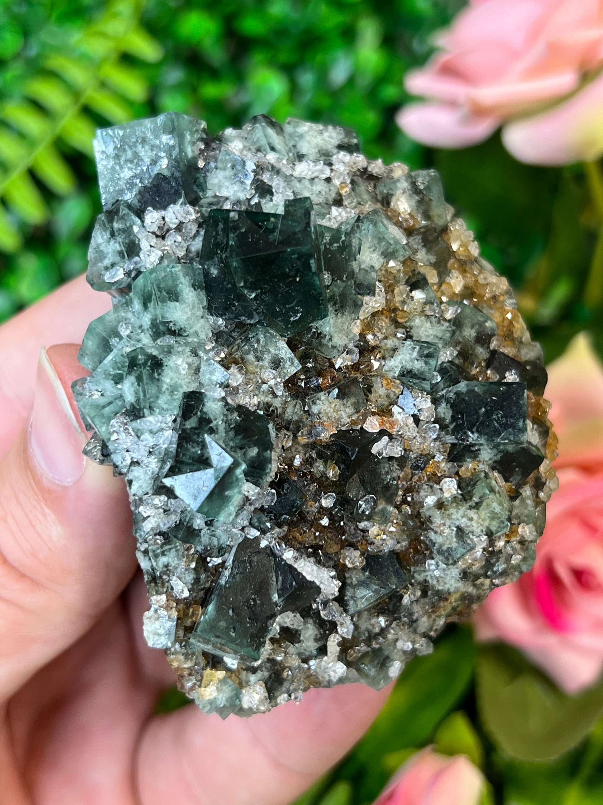 Fluorite (Color Change) w/ Quartz