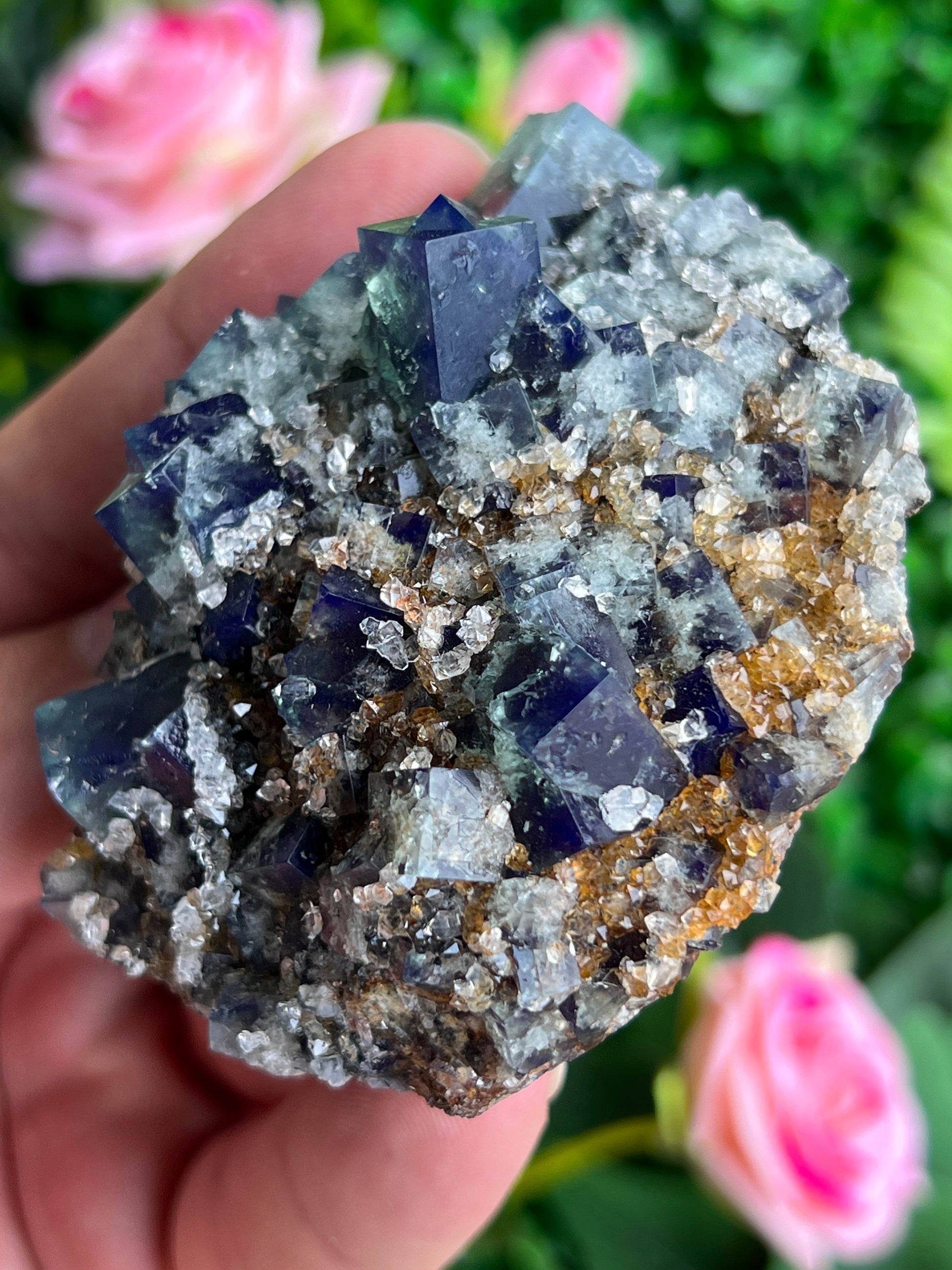 Fluorite (Color Change) w/ Quartz