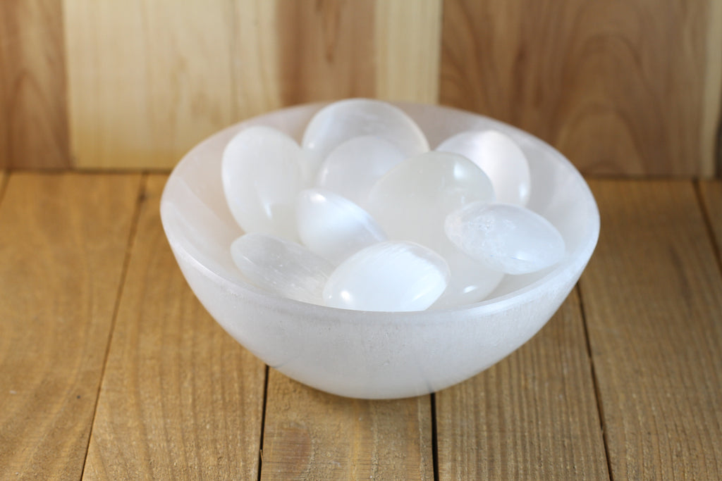 Selenite Palmstones