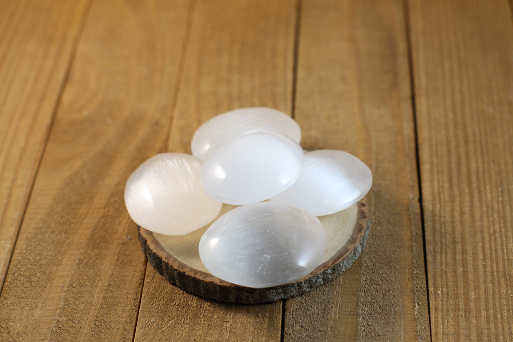 Selenite Palmstones