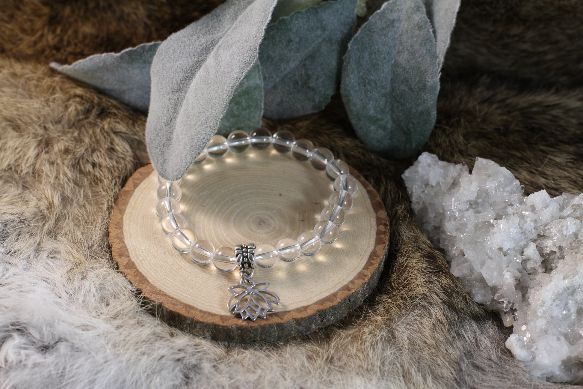 Clear Quartz Bead Bracelet