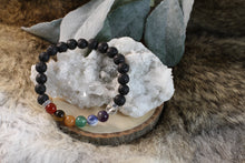 Load image into Gallery viewer, Chakra &amp; Lava Bead Bracelet

