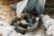 Load image into Gallery viewer, Moss Agate Large Nugget Bracelet
