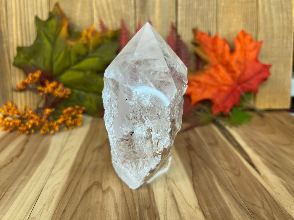 Clear Quartz Top Polished Tower
