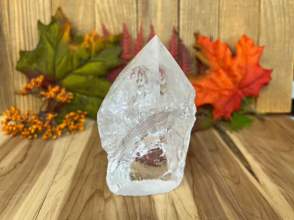 Clear Quartz Top Polished Tower