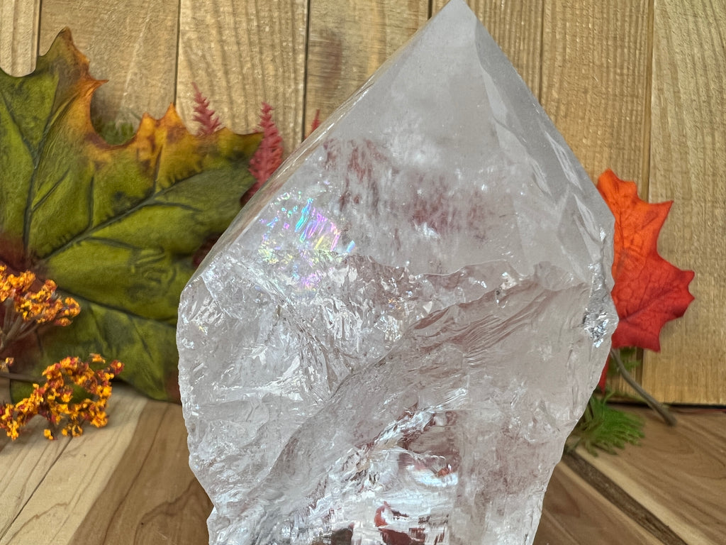 Clear Quartz Top Polished Tower