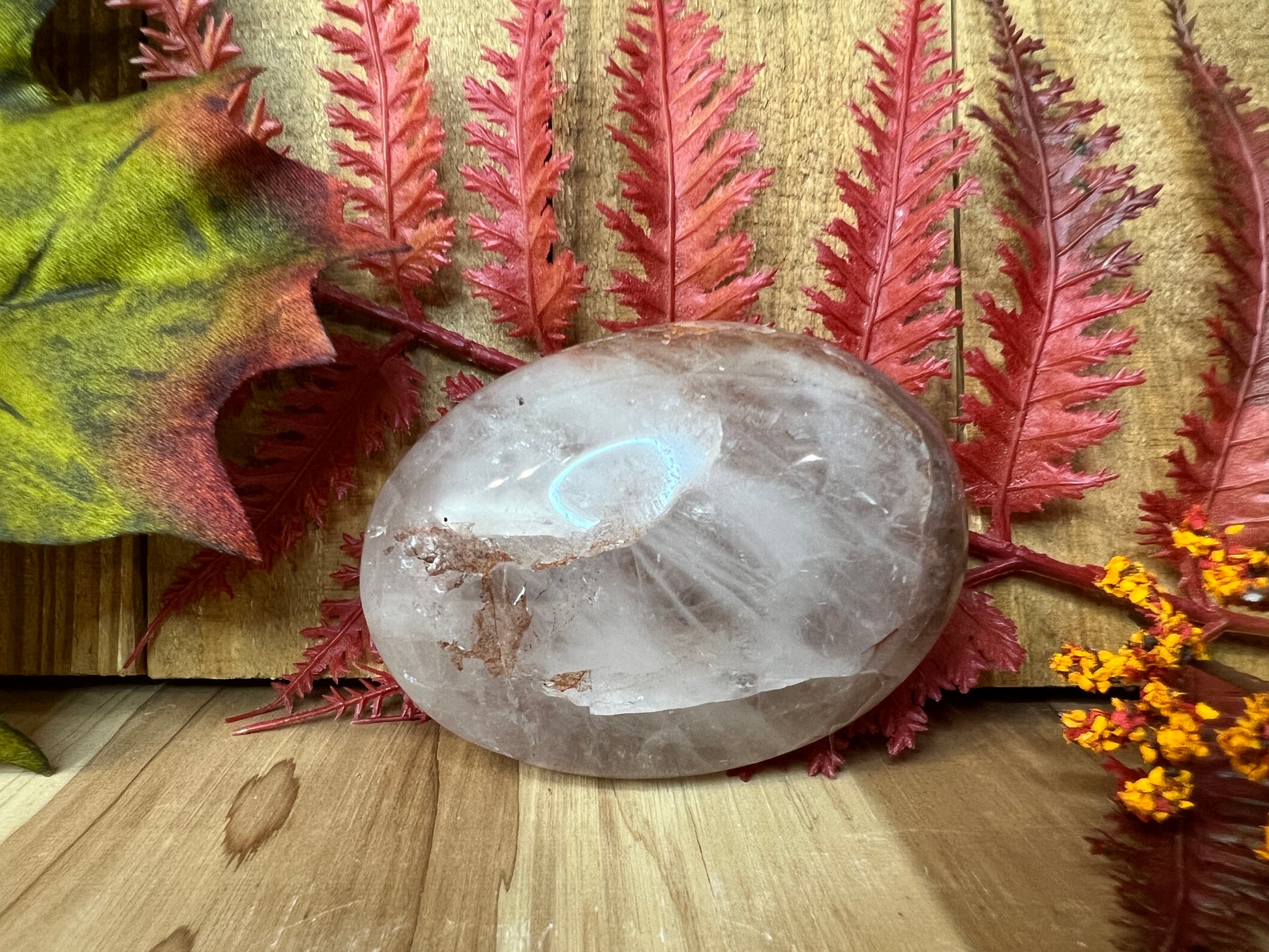 Fire Quartz Palmstone