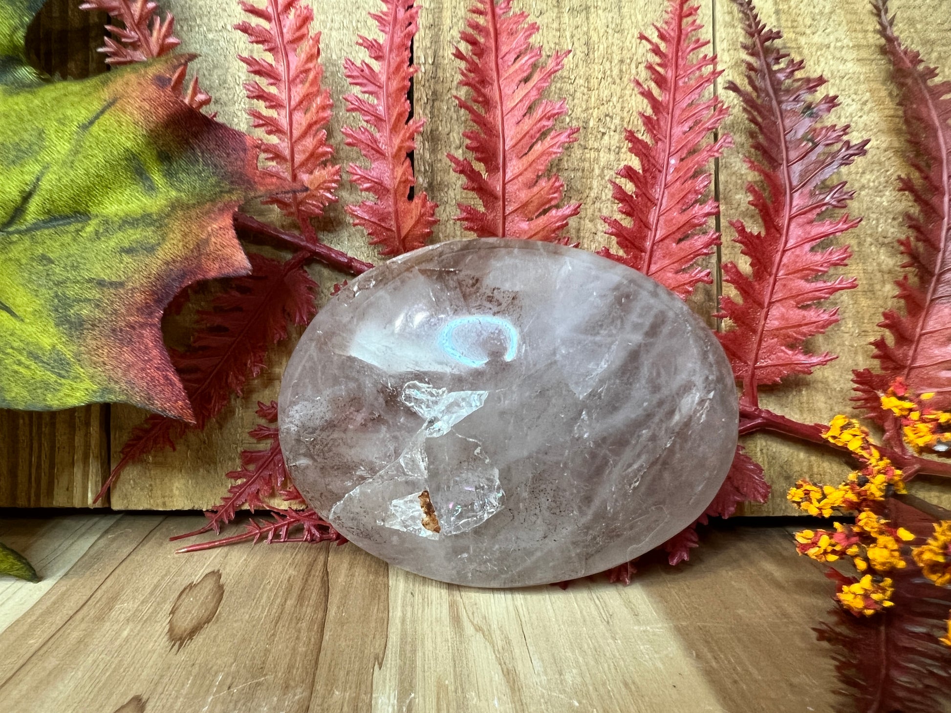 Fire Quartz Palmstone