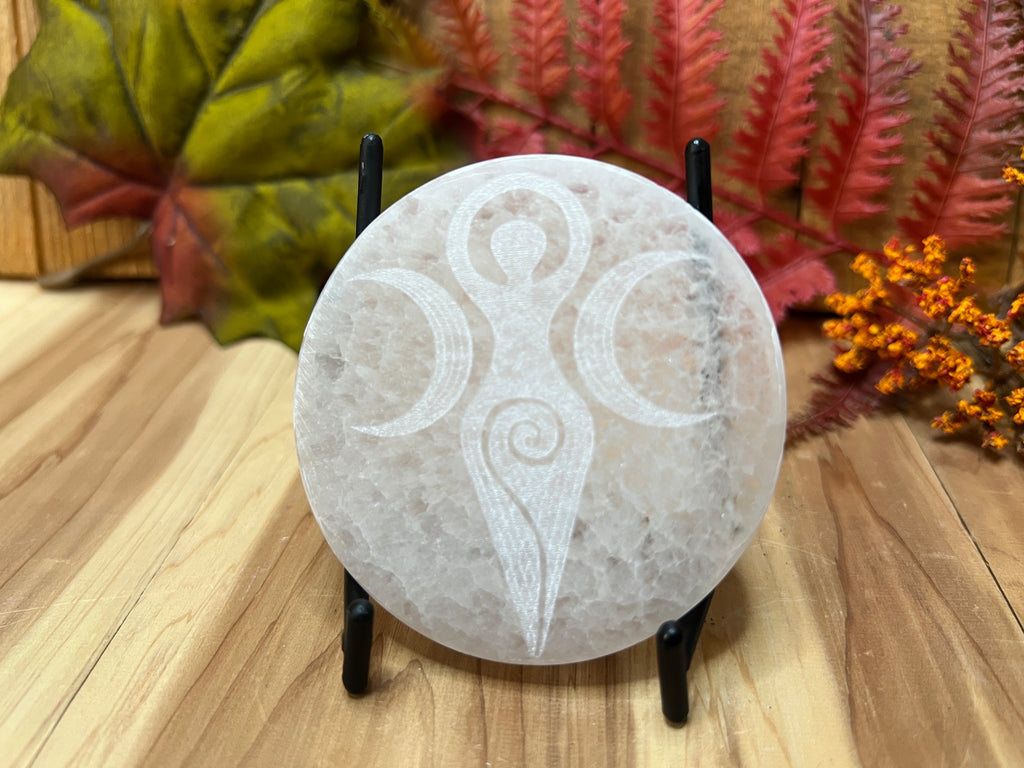Laser Etched Selenite Plates