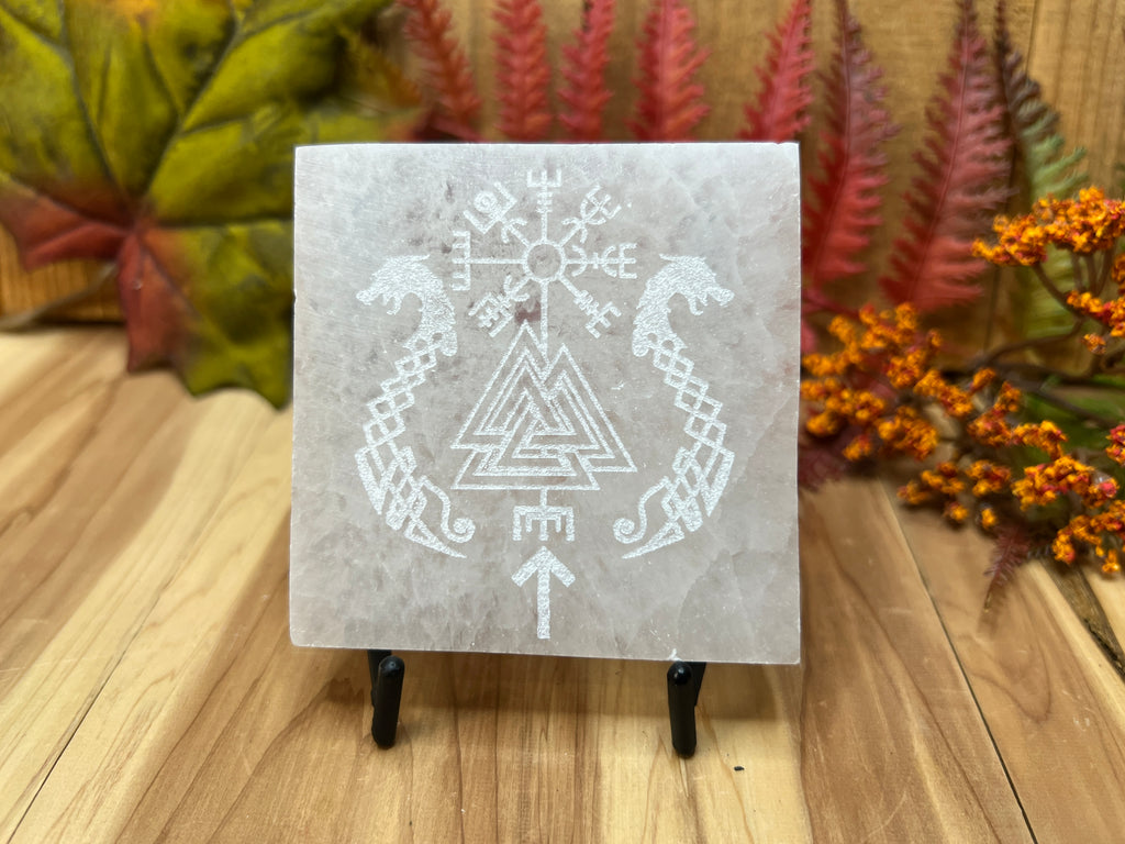 Laser Etched Selenite Plates