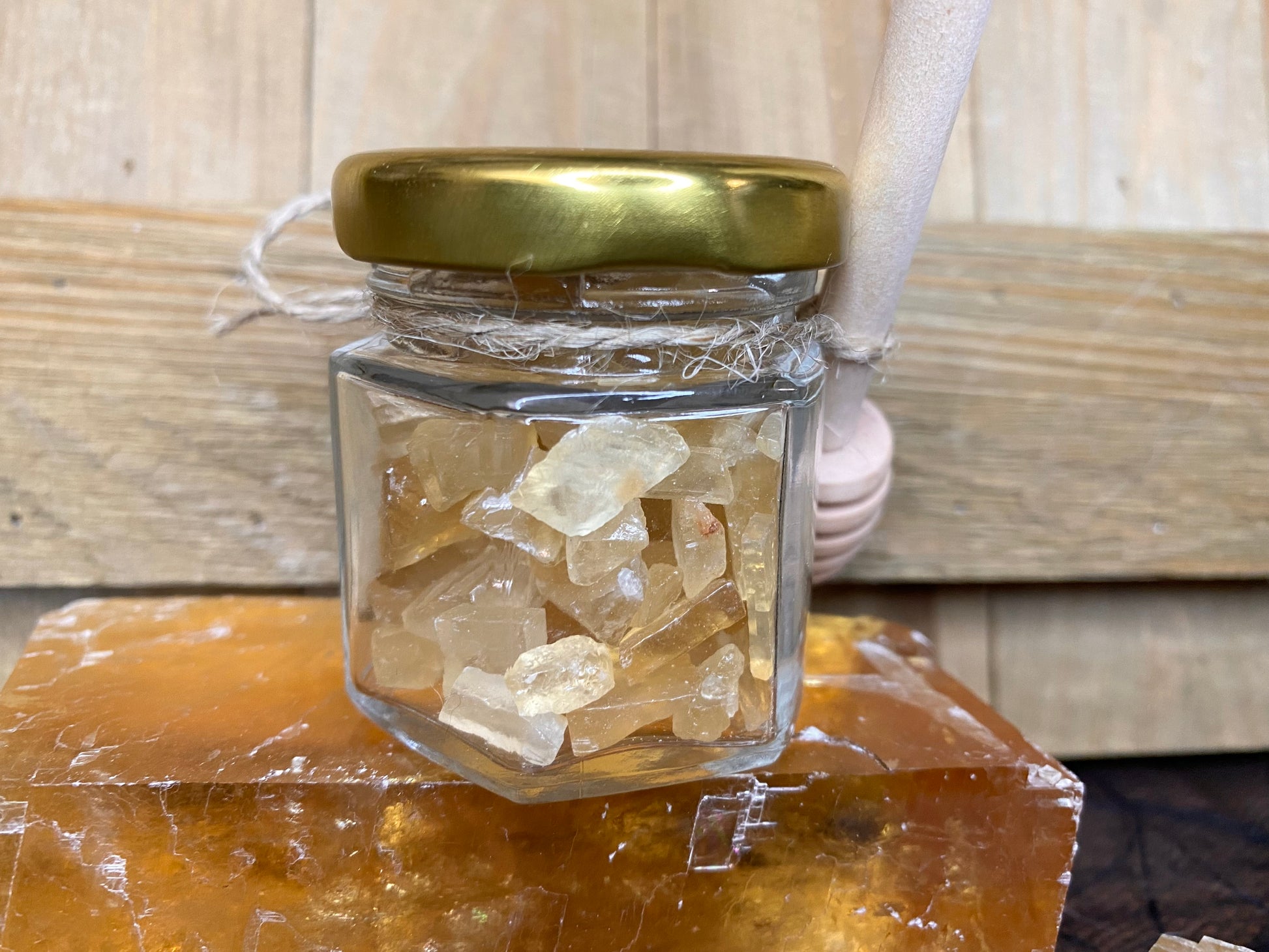 Honey Calcite Jar