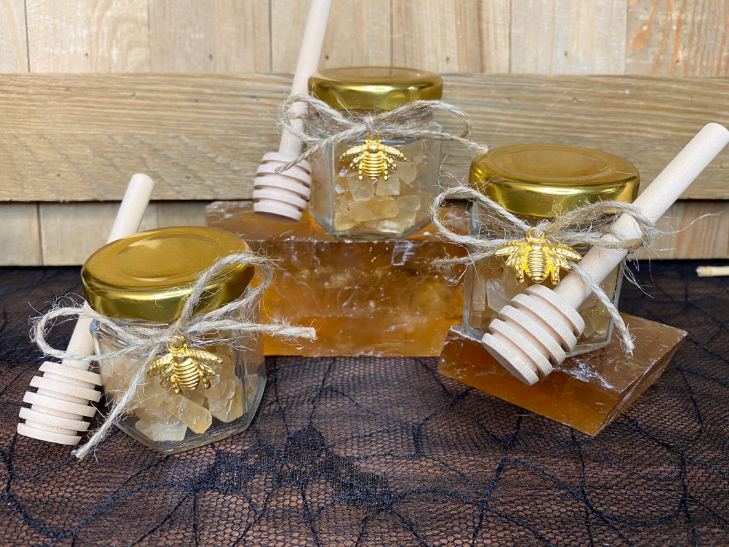 Honey Calcite Jar