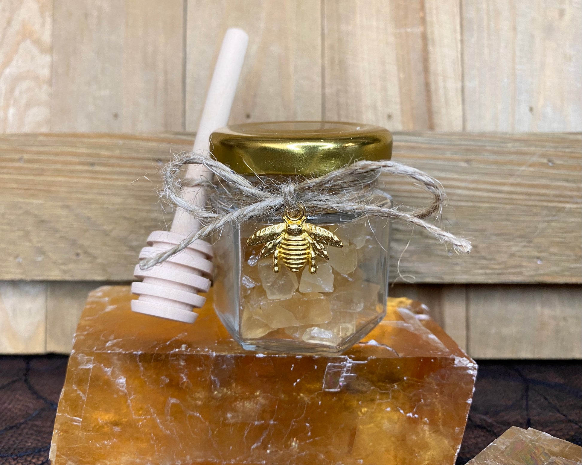 Honey Calcite Jar