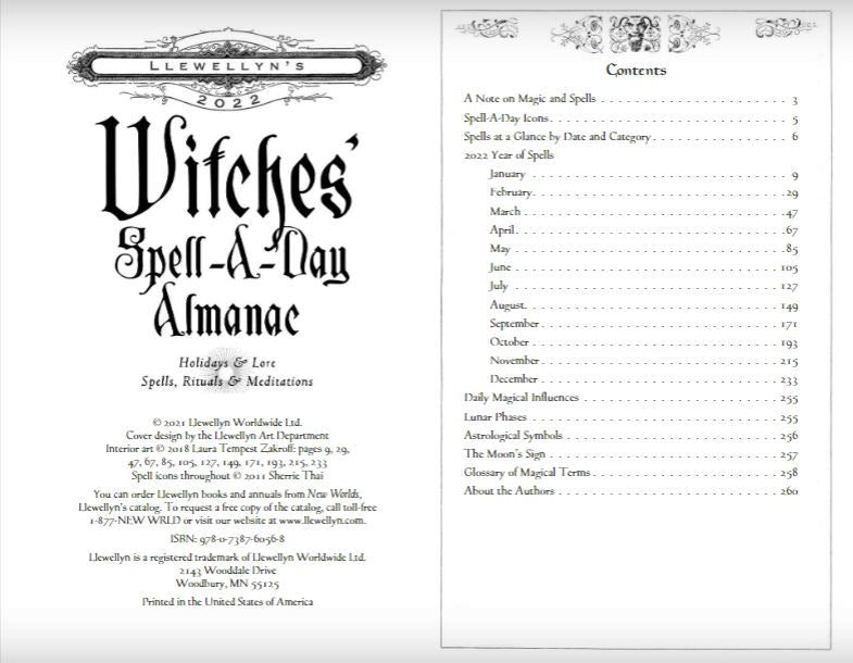 Witches' Spell-A-Day Almanac 2022